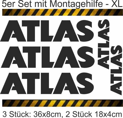 Aufkleber atlas logo bagger - atlas,